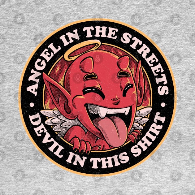 Angel in the Streets - Funny Cute Demon by Studio Mootant